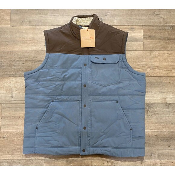 Simms Fishing Cardwell Vest Mens XXL Sherpa Lined Storm Hickory